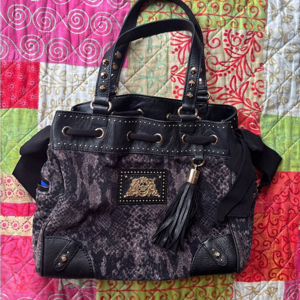 Juicy couture snake print daydreamer purse